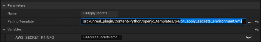 Apply P4 Secrets Environment